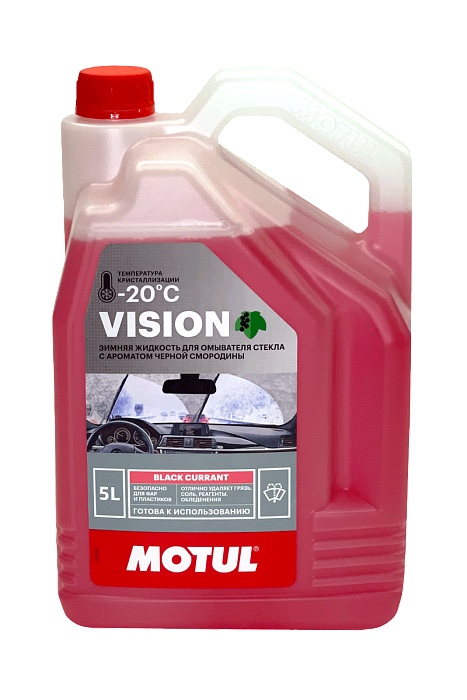 Стеклоомывающая жидкость Motul Vision Black Currant -20C 5 л, Жидкости для омывателя стекла